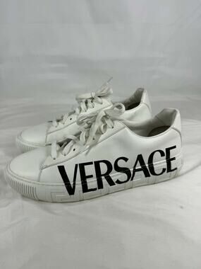 Versace | Shoes | Versace Medusa Black Leather Mens Sneaker  display picture 1
